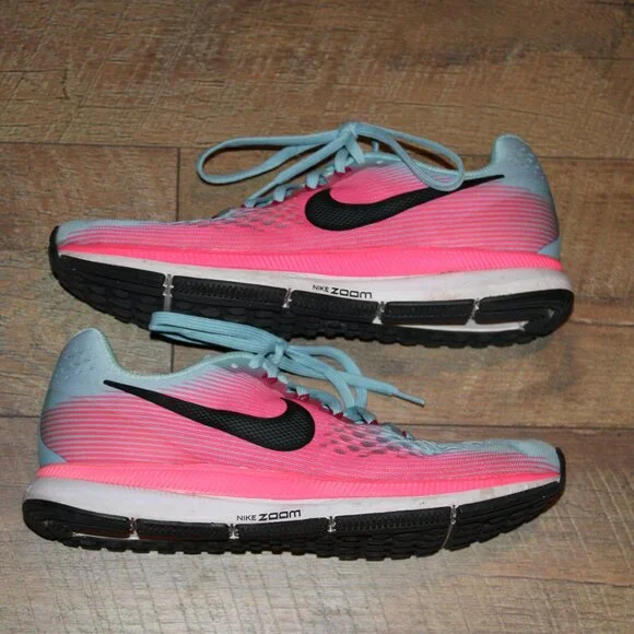 Women's Nike Zoom Running Shoes Pink/Blue- Size 9.5 - Picture 2 of 3
